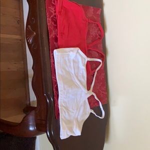 red and white sports braws